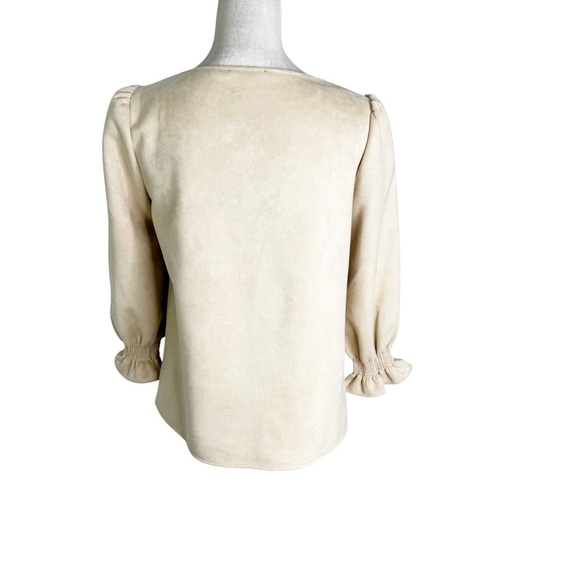 TUCKERNUCK Bone Suede Easton Blouse Swing Top Size S - Picture 14 of 15
